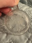Vintage Etched Glass Mayonnaise Spoon Jelly Condiment Ladle Flat Bottom 5" — photo 3