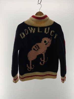 EVISU cowichan knit cardigan Jacket black 38 Used | eBay