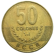 Coat of Arms 50 Colones 1997 COSTA RICA (440G)
