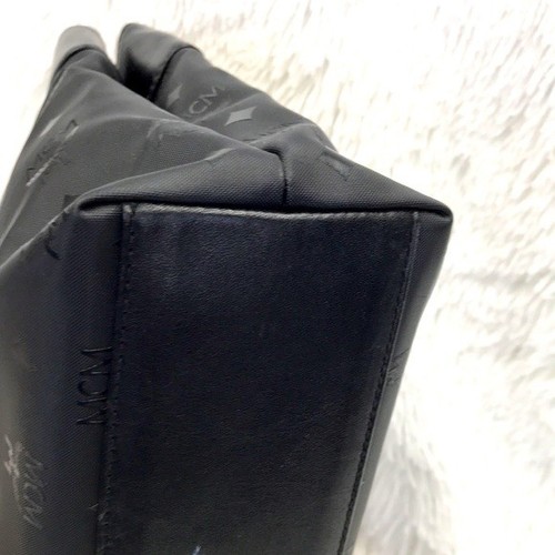 MCM VINTAGE BEUTELTASCHE SCHULTERTASCHE KETTE LEDER NYLON - Bild 9 von 15
