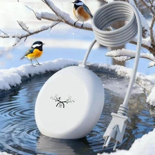 Bird Bath Heater 80W Thermostatic Outdoor Pond Water Deicer