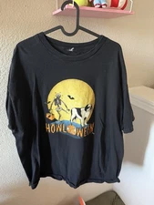 Vintage Plus Size Bog Dogs Halloween Howloween Skeleton Shirt