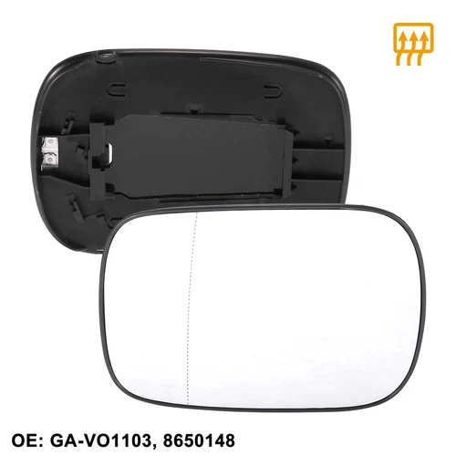 Left Driver Side Heated Mirror Glass W/ Backing Plate for Volvo XC70 XC90 03-06