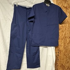 All Heart Ladies Navy Blue Scrubs Size Small