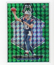 2024 Panini Mosaic Drake Maye #303 RC Rookie Green Prizm (CW)