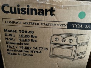 Cuisinart Compact Airfryer Toaster Oven with Accessories TOA-26 119