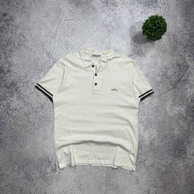 Vintage 90s Stone Island Polo T Shirt Mens Size XL