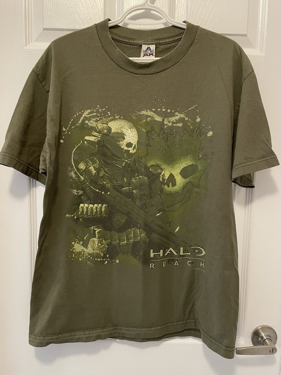 Vintage T-shirt 2010 Halo Reach XBOX Promo Green Large