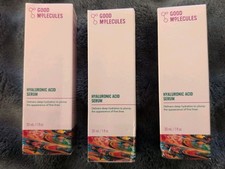    Lot Of 3   Good Molecules Hyaluronic Acid Serum -Each Size 1 Oz