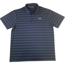 Under Armour HeatGear Men's Black XL Polo Shirt Short Sleeve Loose Very Good