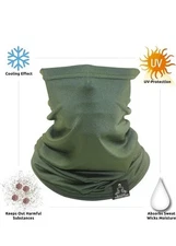 Face Mask Balaclava Scarf Neck Fishing Shield Sun Gaiter UV Headwear 2 Pack