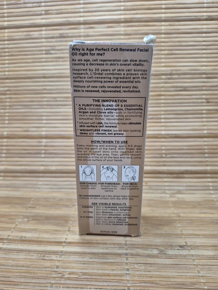 L'Oreal® Paris Age Perfect® Cell Renewal Facial Oil Light 1 oz ~ New ~ FREE SHIP - Image 4 of 4