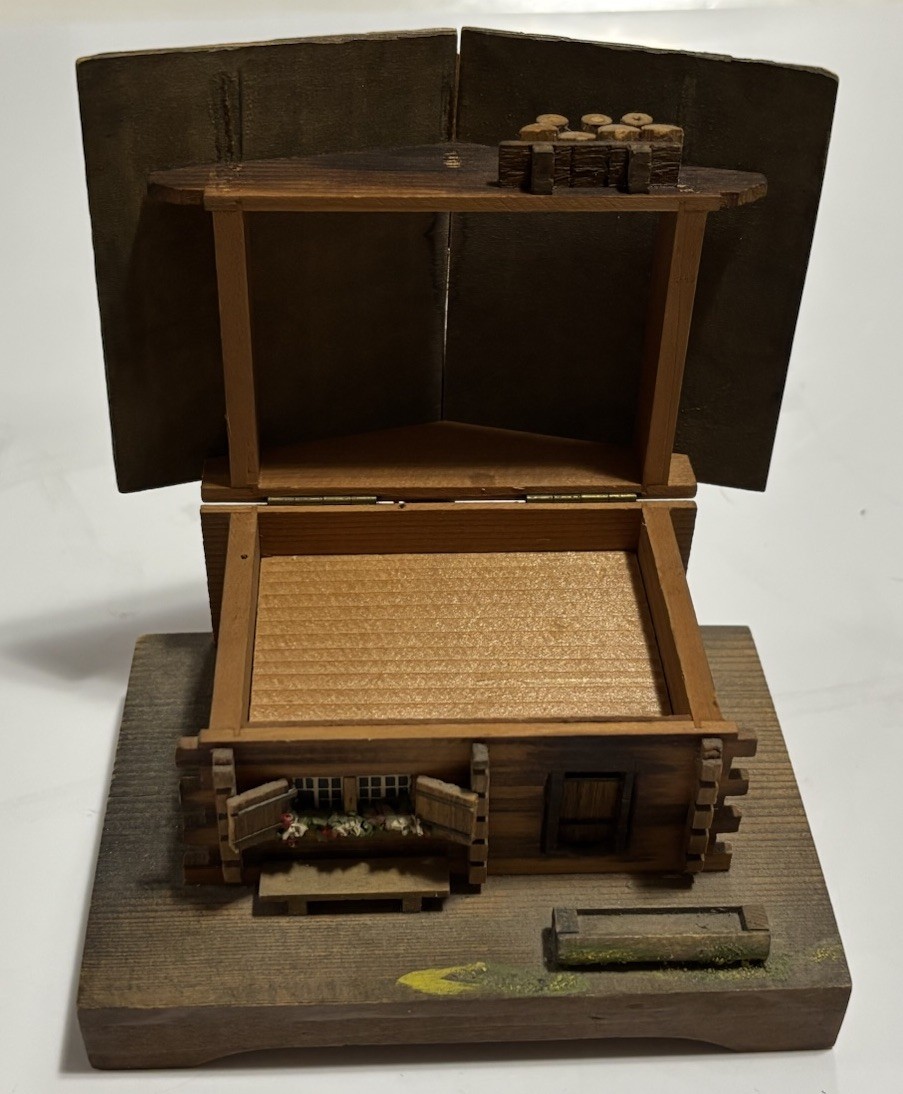 Vintage Huggler & Company Interlaken Music Box Switzerland Chalet
