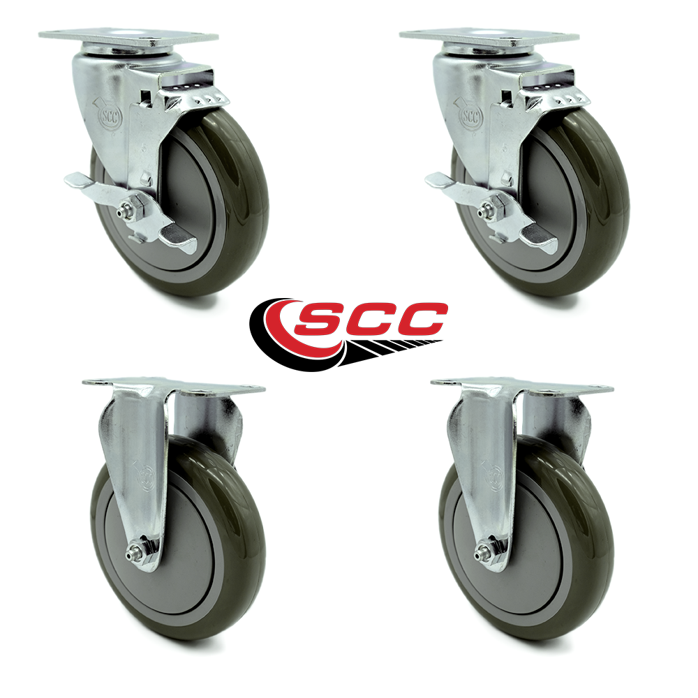 Cambro UPCS400CK Ultra Pan Carrier Caster with 2 Rigid Replacement