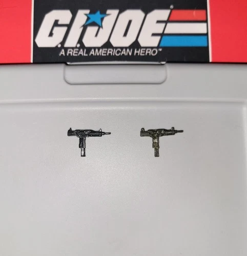 GI Joe Snake Eyes 1982 - 83 Uzi Gun Weapon Accessory Original + Acc. Pack Hasbro