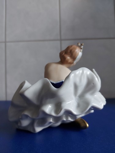 Wallendorf Porzellanfigur-Tänzerin-Sterbender Schwan-Cobalt-XXL24 cm-Schwanensee - Bild 22 von 24