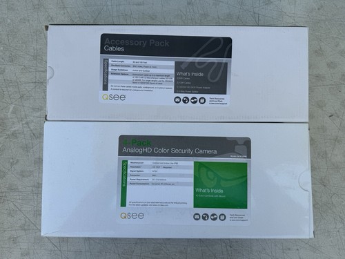 4 Pack Q-See 720p HD 1MP Wired Security Cameras QCA7209B + Cable Accessory Pack - Picture 1 of 8