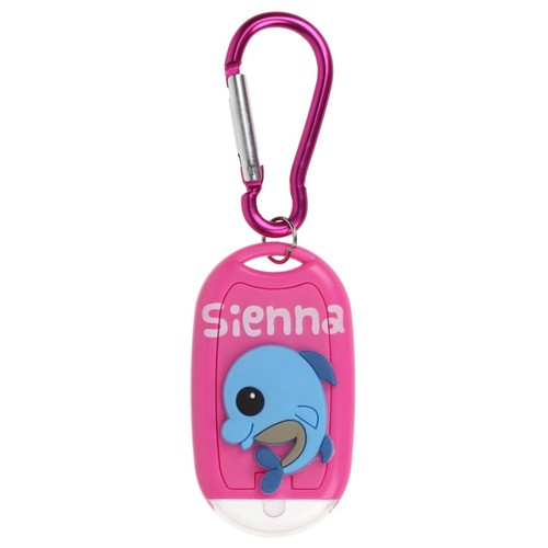 Kids Personalised Torch Keyring Novelty Mini LED Toy Light Carabiner Name Animal - Picture 327 of 370