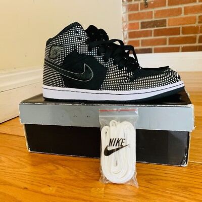 Size 11.5 - Air Jordan 1 Retro Black White for sale online | eBay