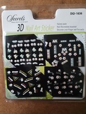 ADESIVO 3D NAIL ART CONFEZIONE DESIGN ASSORTITA QUATTRO FOGLI DECORAZIONE DITA DITA UNGHIE