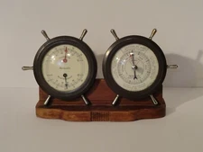 Vintage Airguide Thermometer Humidity Temperature Weather Station Barometer 1947