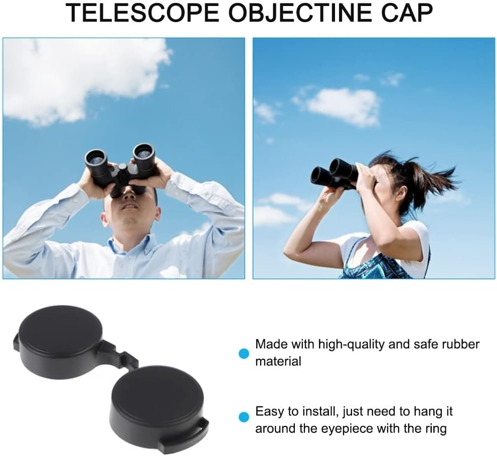 DONGKER 3Pcs Binocular Lens Covers, 42mm Rubber Objective Lens Caps