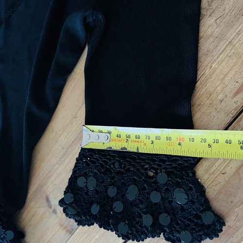 Marco Polo Black Cardigan Size M Womens Party Formal 90s Vibes Sequin Button Up - Picture 17 of 21