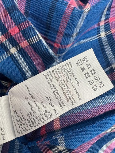 New Mint Velvet Check Oversized Shirt Blue Multi Size XS - Picture 9 of 12