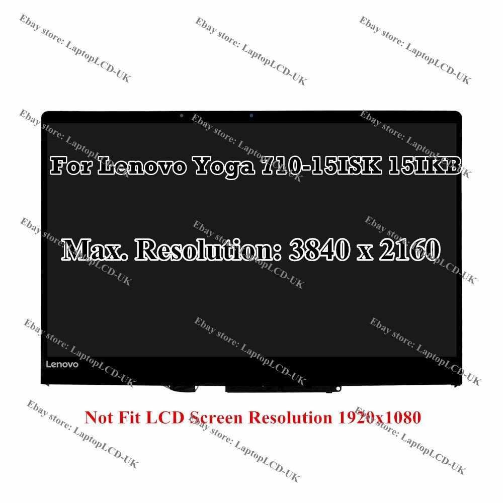 15.6"" UHD LCD Display Touch Screen Digitize Assembly For Lenovo Yoga 710-15IKB