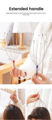 Octopus Head Massager Claw Scalp Stress Relief Relax Massage Head Scratcher - 第 20/28 張圖片