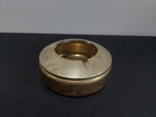 Brass Ashtray Dish Bowl With Top Round 2 Piece 5" Ash Tray Collectible 