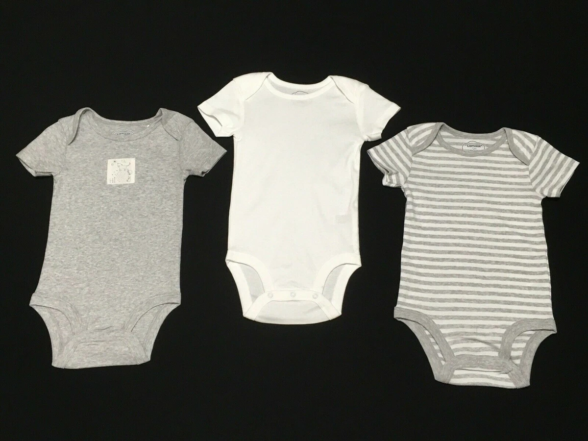 Lot of 3 100 Organic Baby Lamaze by Kitex 12M One Piece Romper