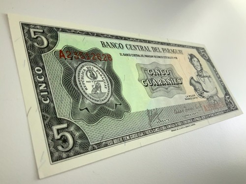 Billete de 5 guaraníes 1963 Paraguay sin circular Z266 - Imagen 5 de 9