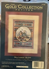 Dimensions Gold Collection Petites Southwest Blend Cross Stitch Kit 6738 Vintage