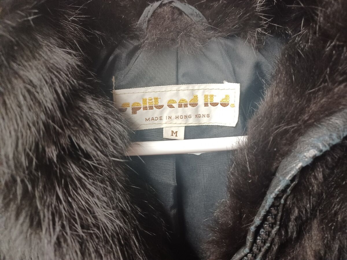 Vintage Split End Limited Ladies Black Rabbit Fur Jacket Vintage Split End Limited Ladies Black Rabbit Fur Jacket