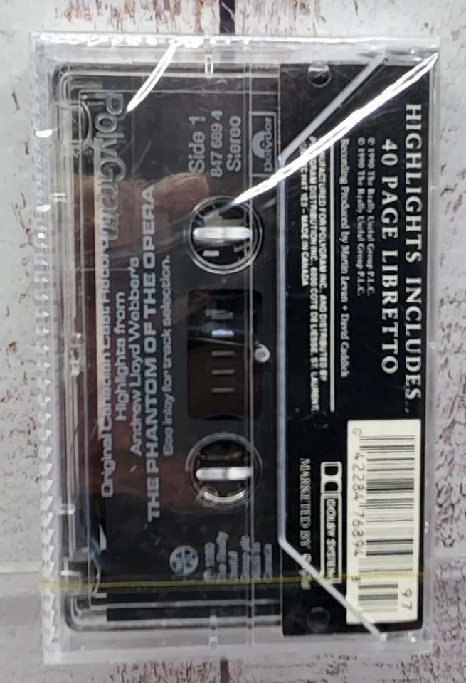 The Phantom of the Opera 1990 Original Soundtrack Audio Cassette Tape  - Image 2 of 3