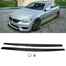 14-20 for BMW f32 f33 f36 4 series M sport black side skirt extension splitter
