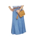 New Womens Plain Flared Half Elastic Waist Ladies SKATER SKIRT UK Size 6-28