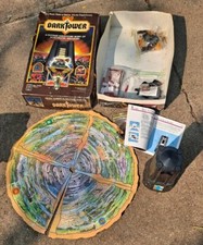 Dark Tower Board Game & Tower Vintage 1981 Milton Bradley Tower Turns On.