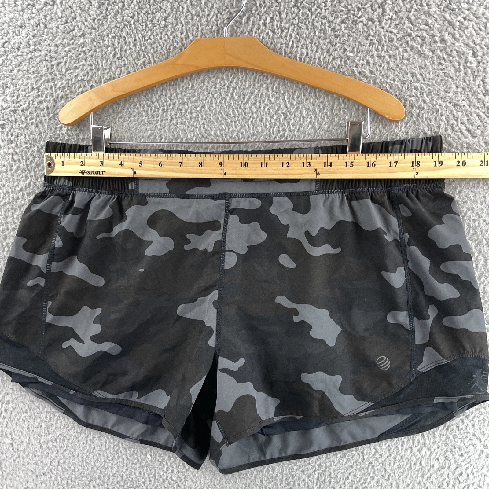 mpg camo lined performance running athletic workout shorts