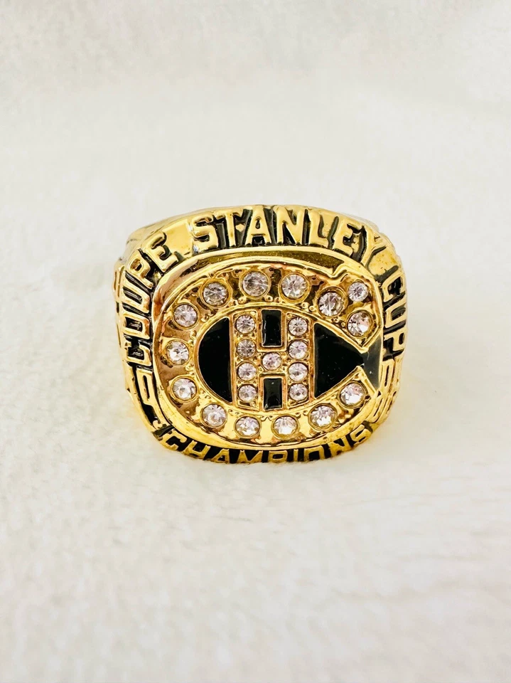 Canadiens Stanley Cup 1986 18k GP anillo de campeonato de latón con caja, 🇺🇸 envío Foto 4 de 4