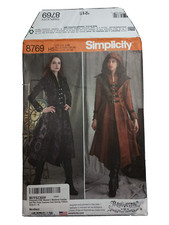 Simplicity 8769 Costume Ladies Coat Sewing Pattern 6- 14 New Envelope Damage