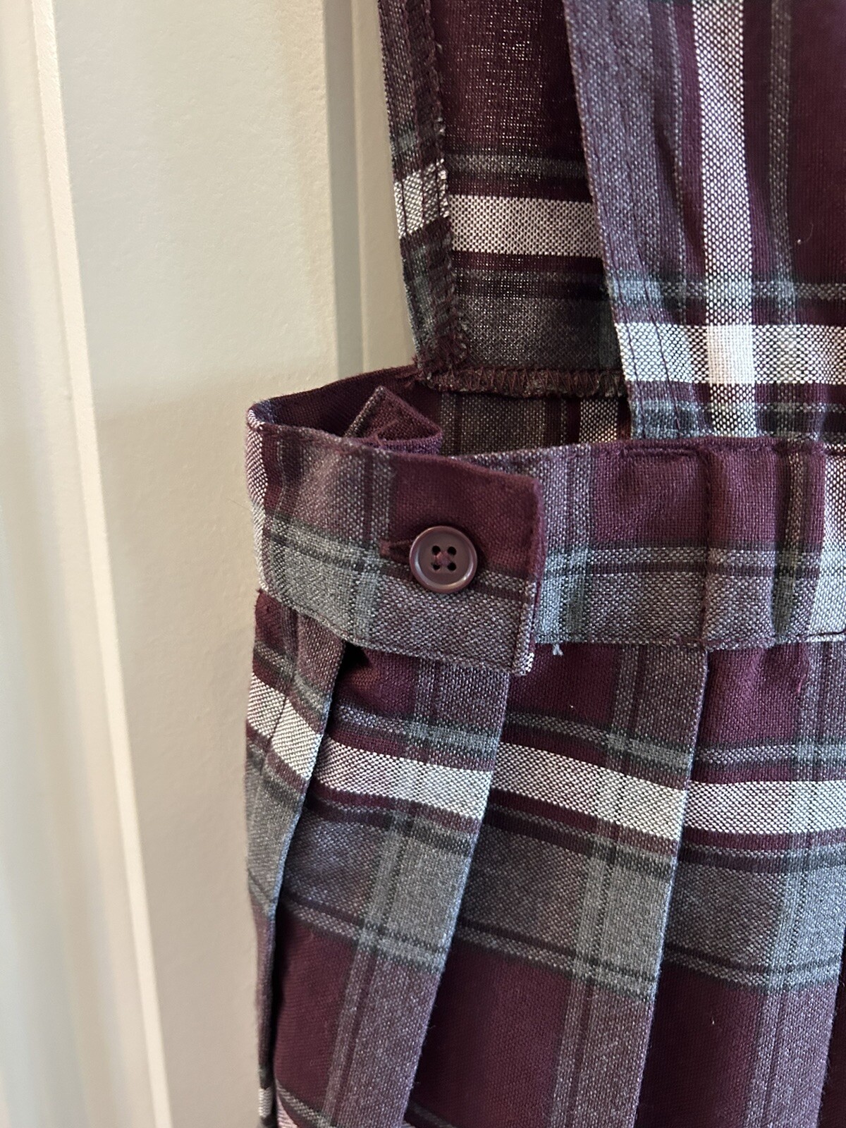 French Toast Plaid Jumper School Uniform Burgundy New Sz 14 eBay