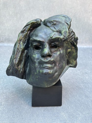 After Auguste Rodin Head of Balzac Bronze Look Brutalist Sculpture Rudier Paris - Picture 3 of 16