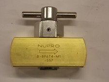 New Swagelok Nupro Plug Valve B-8P6T-M1-557 Brass 1/4 Turn 1/2" NPT   C5