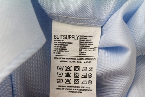 SUITSUPPLY Men Shirt 37/14 1/2 Slim Fit Blue Pure Cotton Cutaway Twill - Picture 6 of 7