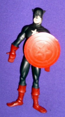 Lakeside Super Flex Captain America 6 inch Bendy Figure w/ Shield - 1966 Marvel