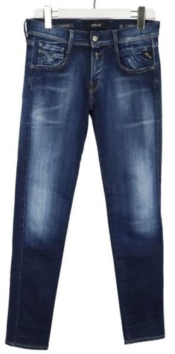 Jeans Replay Homme - Taille 34 (48) - Coupe Classique Droite Marron - Occasion Très Bon état