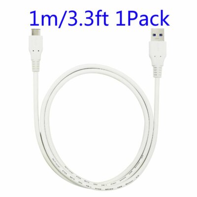 New Type C Cable, KingAcc 3.3 Ft Hi-speed USB3.1 Type C Male to USB 3.0, White