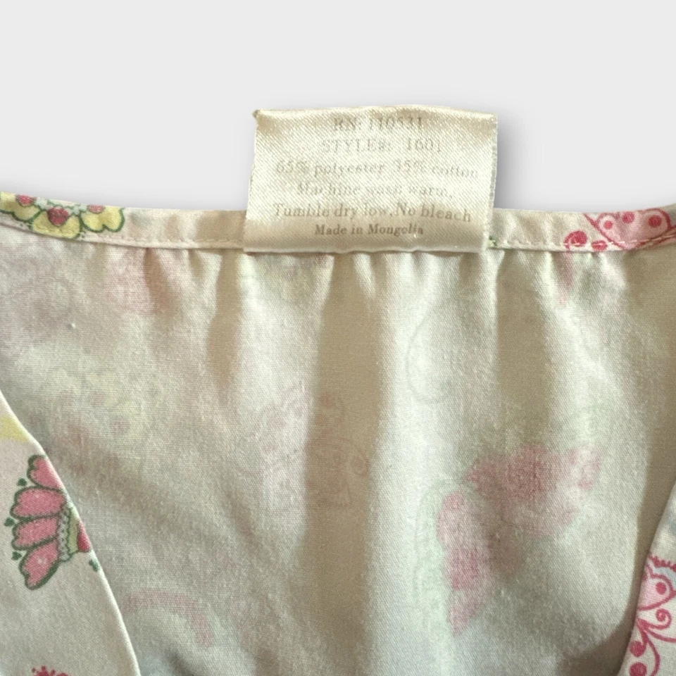 ADAR Womens Scrub 4XL Uniforms Colorful Spring Flowers Butterflies Medical Prof - Image 3 of 4